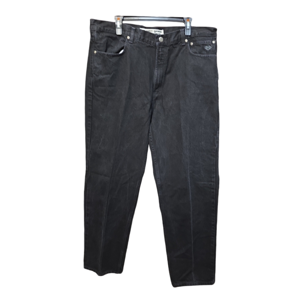 Harley Davidson Straight Leg Black Jeans | 40X32
